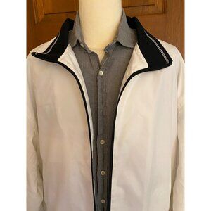 Dunbrooke Casual Golf Rain Jacket Mens XL White Full-Zip Lightweight Windbreaker